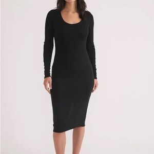 Marine Layer Black Bodycon Long Sleeve Dress